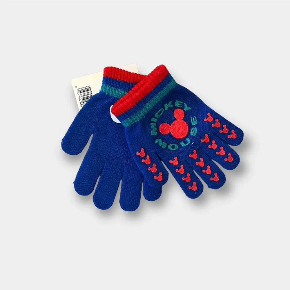 Vintage Mickey for Kids Blue Gloves NWT